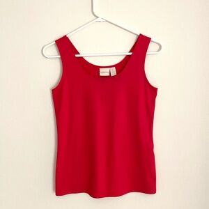 Chico's Women's Tank Top Size 0 Watermelon Pink Color, Smooth Rayon Fabric